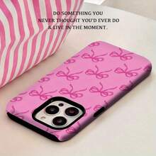 Pink Bow Pattern Film Phone Case Frosted For IPhone 17 Air/16/15/14/13/12 Pro Max 14 15 16 17 Plus 11 Thickened Double-Layer 2-In-1 Drop-Proof Protective Case. Glossy For Samsung S21 S22 S23 S24 S25 PLUS/ULTRA/FE/EDGE A71 A56 A55 A54 A53 A52 A36 A34 A06 A13 A14 A15 A16 A23 A25 A26 Anti-Yellowing And Bright Colors - 黑色 - 查看 5