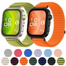 Compatible With Huawei Fit4 Outdoor Woven Strap, Huawei Watch Fit4 Pro Looped Nylon Band Adjustable Soft Breathable Strap, Huawei Fit3 Woven Nylon Band Suitable For Women And Men, Gift For Students