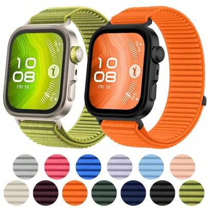 Compatible With Huawei Fit4 Outdoor Woven Strap, Huawei Watch Fit4 Pro Looped Nylon Band Adjustable Soft Breathable Strap, Huawei Fit3 Woven Nylon Band Suitable For Women And Men, Gift For Students
