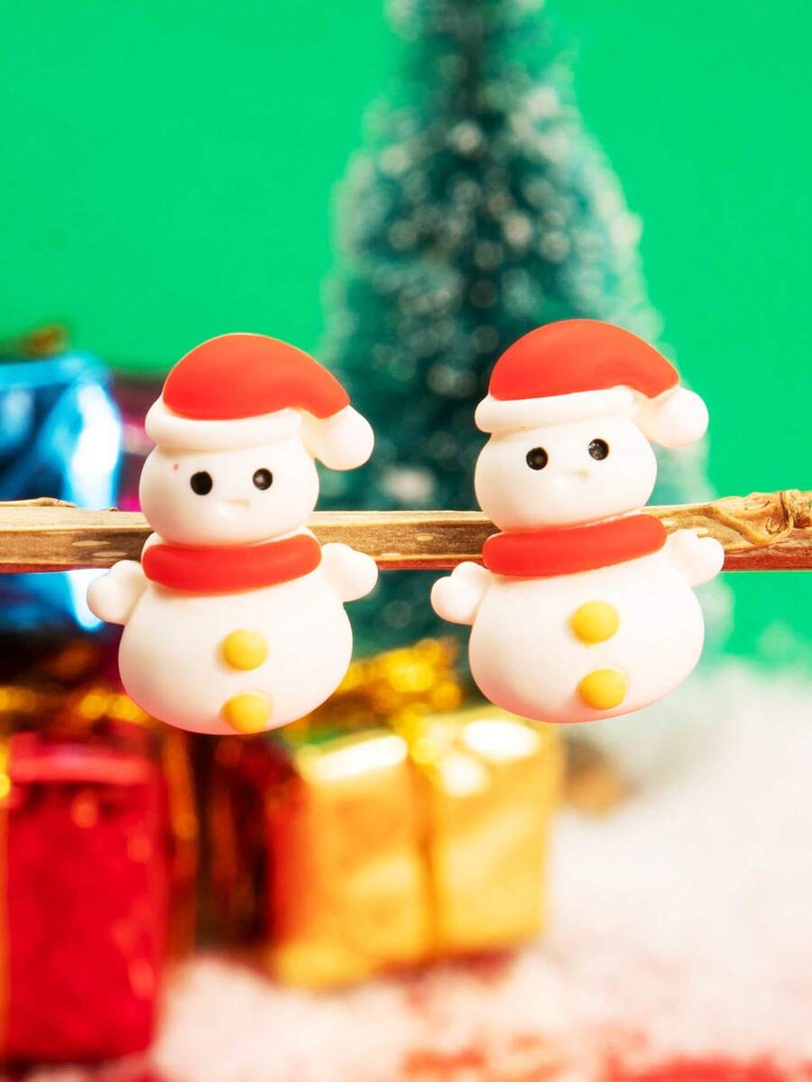 Cute Christmas Series Cartoon Soft & Adorable Personalized Casual Versatile Earrings - Multicolor - View 1