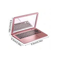 1pc Creative Portable Mini Computer Mirror Foldable Laptop Shape Makeup Mirror Pocket Mirror Beauty Makeup Mirrors
