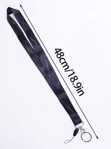 1pc Neck Black Marble Lanyard For Keys, Keychain, ID Badge Holder With Keyring, Cool Strap, Great Gift For Women Men. Car Accessories Bag Charm School Cute Goth Y2k Bag Lanyards With Id Holder Car Accessories Bag Charms Christmas