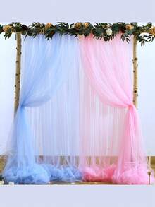 1/2/6 pièces Décorations de fête de révélation du bleu et rose, toile de fond en tulle (lumières non incluses), convient pour la fête de révélation du , la décoration de la baby shower, également pour l'anniversaire d'un garçon ou d'une fille, décor de fête, fournitures de baby shower, décorations de fête - Multicolore - Voir 3