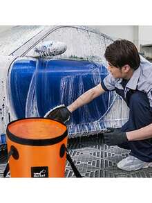 دلو تخزين مياه محمول قابل للطي 20 لتر - من البي في سي، مناسب للتخييم والصيد والسفر والبستنة الخارجية