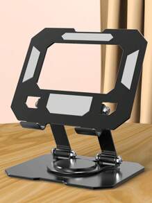 1个可调节碳钢平板电脑支架 - 360°旋转底座，多角度旋转，可折叠便携式桌面支架，笔记本电脑支架 - 彩色 - 查看 8