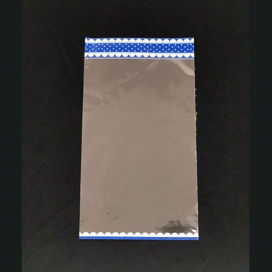Transparent Decorated Bags 50 Units Sizes To Choose From - 藍色蕾絲 - 查看 1