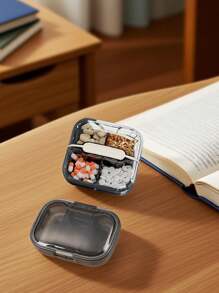 Portable Weekly Pill Box Large Size Waterproof Airtight Medicine Storage Case For Daily Morning, Noon And Night, Compact