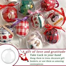 Conjunto de 5 Bolas Decorativas, Bolas de Acrílico Transparente de 7cm, Enfeites de Árvore de Natal, Bolas Transparentes Enchíveis DIY, Adequadas para Celebrações Festivas, Recepções de Casamento, Véspera de Natal, Displays Comerciais e Decoração Doméstica.