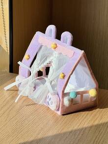 1个全新毛绒帐篷床，可爱娃娃睡床，创意娃娃室内装饰，迷你睡袋挂饰，适合各种节日礼物、史迪奇玩具、旅行玩具、课堂减压玩具、迷你小物、洗澡玩具、圣诞文具、减压球、生日礼物、圣诞礼物、万圣节礼物、完美礼物 [仅含帐篷，不含娃娃] - 彩色 - 查看 6