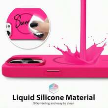 Luxury Bright Fluorescence Liquid Silicone Case Compatible With IPhone 17 Air 16 15 14 13 12 17 Pro Max Plus For Magnetic Soft Cover