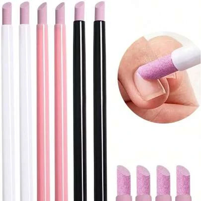 5支装石英角质层推棒 - 无异味美甲护理工具，打造光滑边缘，滋养健康指甲，粉色石英石棒头，易握手柄，适用于美甲和足疗，美甲工具，返校必备，指甲护理用品，适用于假指甲