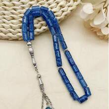 1pc 33pcs Cylindrical Glass Bead Tasbih, Elegant & Suitable For Men's Daily Wear - 33 Cylindrical Glass - View 13