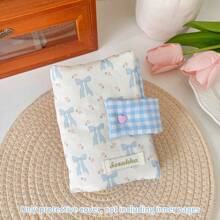 Handmade Fabric Bow Book Cover, Notebook/Journal Protective Sleeve, Student Gift (Excluding Inner Pages) - Multicolor - View 14