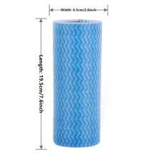 50pcs/Roll High Absorbency Disposable Cleaning Cloths - Oil-Free, Lint-Free, Non-Polyester, Modern Serrated Design, Blue/Orange/Pink/Beige Options, Suitable For Kitchen, Living Room, Outdoor - Essential For Slouchy Cleaning