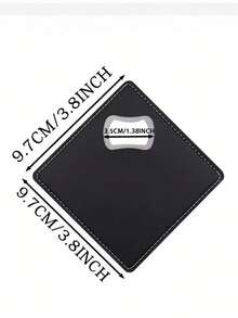 Customized Multi-Functional Beer Bottle Opener, PU Leather & Metal Bottle Opener, Stainless Steel Coaster, Customized Halloween Bottle Opener, Suitable For Restaurant, Kitchen, Customized Bar, Dining Establishment, Office Desk Coaster