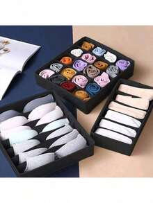 1 件白色内衣袜子抽屉整理器 1 件装，分配器内衣整理器 20 隔层织物梳妆台抽屉整理器储物盒袜子、内衣、手帕、领带装饰装饰工具返校 - 彩色 - 查看 4