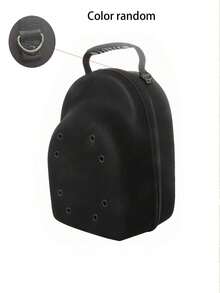 1Pc(The Color Of The Ring Is Random) Travel Duck Tongue Hat Storage Bag, Baseball Cap Storage Pack, Portable Hat Box, Hat Travel Organizer Bag Baseball Cap Case Sport Storage Box Display EVA Carrying Bags Solid Color Unisex Baseball Cap Organizer Bag With Hat Storage Box, Multi-Compartment Design For Entryway, Hallway, Bedroom, Bat - Black - View 6