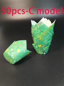 50 Stück/100 Stück Weihnachts-Themen Tulpen Cupcake Förmchen, fettdichte Backförmchen, geeignet für Weihnachten, Geburtstage und Feiertagspartys, unverzichtbar für Weihnachtsbäckerei! Weihnachten Weihnachtsdekoration Weihnachtspyjamas Weihnachtsgeschenke Weihnachtsdekoration