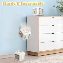 WeRein Busy Cube For Toddlers Montessori 6-Sided Busy Cube For Kids - Interactive Finger Training Toy, Buttons, Levers & Switches, LdealFor Boys & Girls & Perfect Holiday Gift, Entertainment, Playful Design - White - View 6