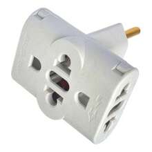 Adaptador de tomadas Bejamin T Inverso - Branco - Visão 2
