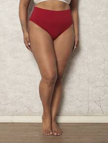 Kit Calcinha Plus Size Confortável Cintura Alta Modeladora - Multicolorido - Visão 4