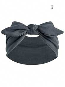 1pc Women's Bow Tie Rabbit Ear Headband, Boho Style Super Wide Cute Knotted Rabbit Ear Headband, Paisley Pattern, Elastic Solid Bow Hair Accessory, Suitable For Women, Yoga/Sports/Outdoor Activities, Solid Color Casual Polyester Fashion All Season (11 Color Options) Winter Scarf Women Soft Headband Women Hair Accessories Elegant Hair Band - Multicolor - View 7