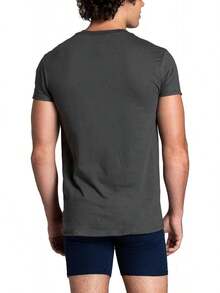 Mens Pocket Tee Undershirts, Wicking &, Short Sleeve Pocket-Shirts, Breathable Comfort - 多種大地色系 - 6 件裝 - 口袋裝 - 查看 8