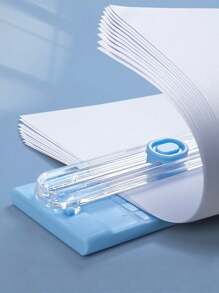 1pc A3/A4 Portable Paper Trimmer, Easy-To-Use Precision Cutting Tool For School, Home And Office - Durable Plastic Material