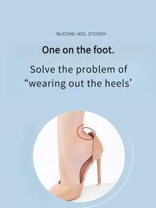 2PCS,Silicone Heel Stickers, Anti-Friction And Anti-Heel Drop Half-Size Heel Pads, Self-Adhesive Summer Non-Slip Shoe Heel Stickers Without Glue