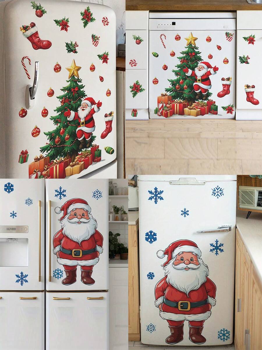 1 قطعة صندوق هدايا حلوى سانتا كلوز شجرة عيد الميلاد ملصق ديكور الثلاجة والجدران - لاصق ذاتي من مادة البي في سي، ديكور عيد الميلاد المعاصر للغرفة المعيشة والنوم - ملصق حفلة عيد الميلاد المثالي، ديكور المنزل في عيد الميلاد | تصميم عيد الميلاد المعاصر | مادة البي في سي، ديكورات عيد الميلاد المنزلية ديكورات عيد الميلاد ملصقات ملصقات الحائط ديكور الغرفة ديكور الحائط - متعدد الألوان - مشاهدة 1