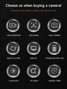 Campus Digital Camera For Teens With High Definition Front And Rear Dual Photography, Retro Card Travel Photography (No Card) - Camera - View 10