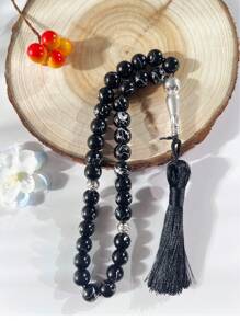 1pc 10cm Big Floral Beads 33pcs Delicate Muslim Prayer Beads, Original Handmade Colorful Arabic Tassel Bracelet - Multicolor - View 9