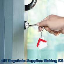 ¡RecomendadoJuego de 420 piezas para hacer llaveros de 1" 25mm, incluye 140 piezas de anillos de llavero con cadena, anillo de salto, pines de ojo de tornillo para llaveros/joyería/DIY¡Top de Temporada - 1 - Ver 7