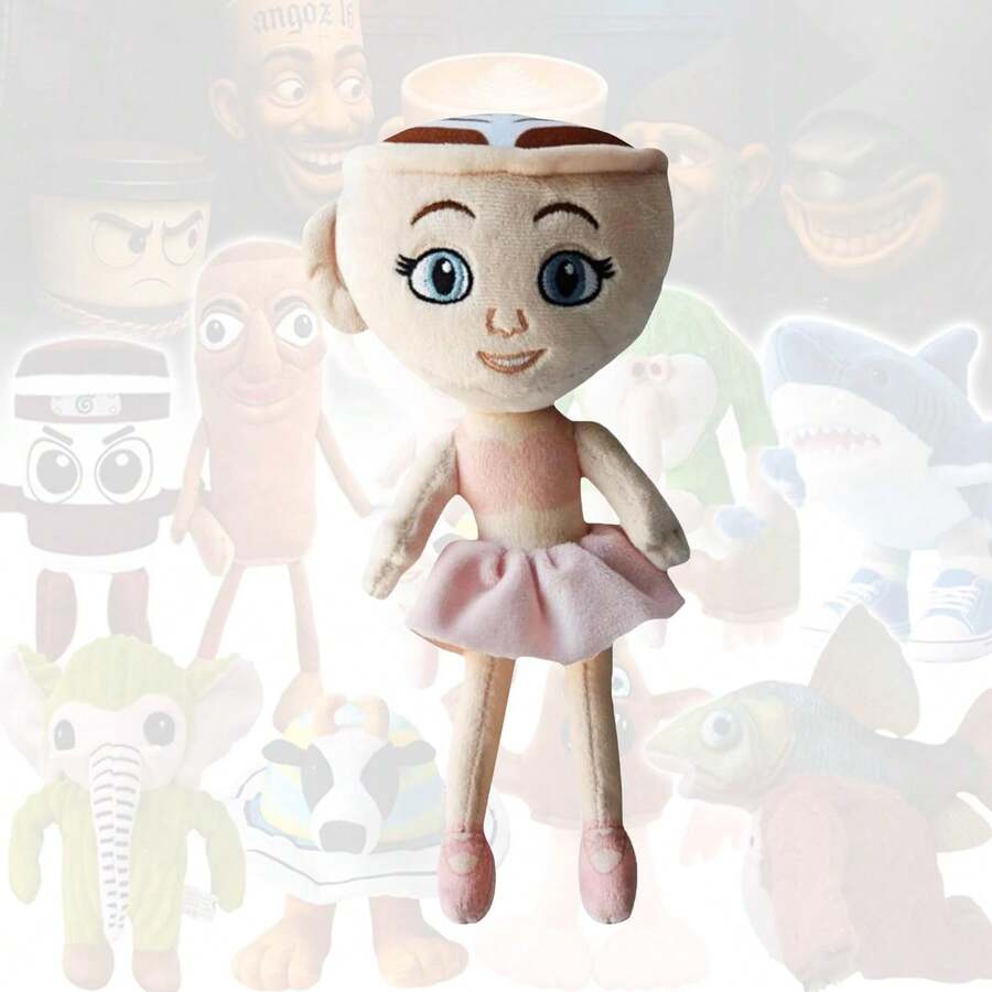 Italian Brainrot Plush,Ballerina Cappuccina Plushies,Soft Cute Stuffed Animals Inspired Plush Toy Gifts For Kids And Adults Halloween Toys(1PC) - 卡普齊納舞者 - 查看 1