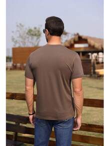 Henley Shirts Slim Fit Button T-Shirthalloween - Verde - Ver 6