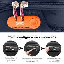 Set Of 2 Travel Suitcases, 20 And 18 Inches, With Rigid Wheels And A Lock. - 深藍色 - 查看 7