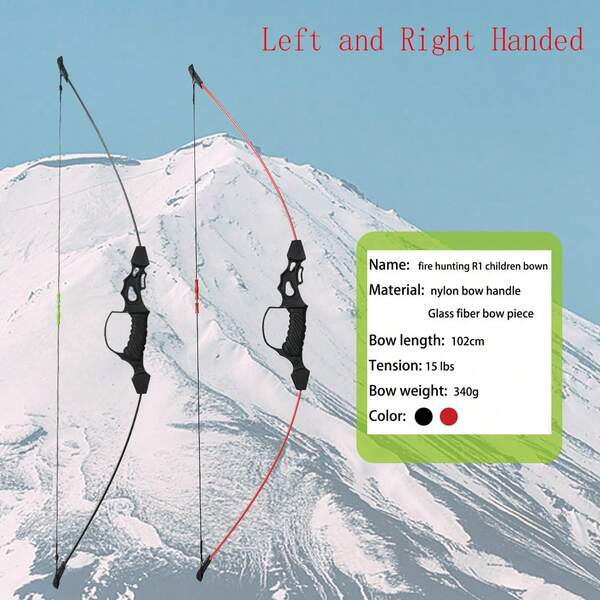 1pc Outdoor Hunting Archery Equipment Bow And Arrow, Shooting Sports Double Quiver, Ambidextrous, Straight Pull Bow