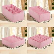 Bộ 4 giỏ đựng đồ cho bé, hộp đựng đồ bằng vải không dệt có thể gấp gọn với nhiều ngăn để đựng tất, đồ lót, áo ngực, cà vạt, khăn quàng cổ, đồ chơi trẻ em, giúp tiết kiệm không gian trong ngăn kéo. - Nhiều màu - Xem 10