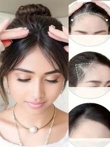 Women'S Synthetic Bangs Wig, Natural Eight-Sided Bangs, 8 Inches Black Brown Daily Wear Natural Fluffy For Women, Suitable For Party And Daily Use, Women'S Hair Accessories, Hair Clips., Hair Styling Kit, Hair Tool Kit, Home Beauty Women Accessory Gifts