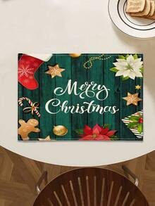 1/2/4/6/8 Stücke digital bedruckte Tischsets, Weihnachts-Tischsets als Tischdekor, geeignet für den täglichen Gebrauch, Feste, Partys, Geburtstage, Hochzeiten, Abendessen, Küchen- und Esszimmer-Dekoration Zuhause