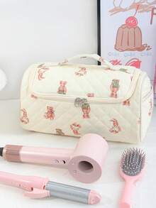 1pc Hair Dryer & Curling Iron Storage Bag, Large Capacity Dust-Proof Hanging Hair Tool Organizer Pouch, Suitable For Travel, Cruise, Dorm, Wedding, Bridesmaid, Mother's Day, Birthday, Friend & Teacher Gifts, Home Decor For Bathroom, Living Room, Bedroom - Multicolor - View 14