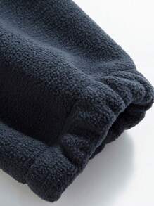 Men's Reversible Fleece Jacket, Warm Thermal Lined, Multi-Pocket Design, Chest And Cuffs With Delicate Embroidered Logo, Wind-Resistant Cuffs, Comfortable To Wear