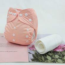 2/4/6/14 Stück einfarbiges Stoffwindel-Set, wasserdichte Baby-Windelhosen, verstellbare Druckknopf-Stoffwindeln 5-13kg, hautfreundlich