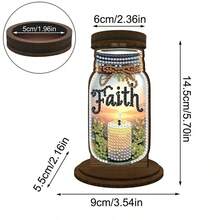 LaoJieYuan 2025 New Style Beautiful Floral Pattern 5D DIY Diamond Painting Candle Holder Ornaments, Desktop Tea Light Candle Holder, DIY Diamond Art Mini Candle Holder, Decorative Accessories, Christmas Gift, Cartoon Animal Design