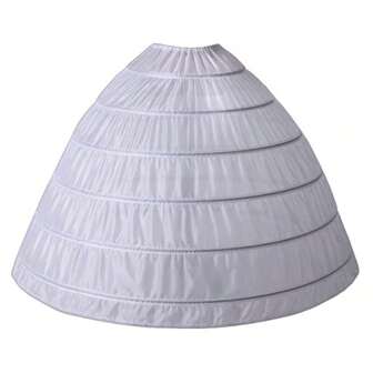 Full A-Line 6 Hoop Petticoat For Women Underskirt Slip Crinoline For Bridal Dress Fall Clothes For Women