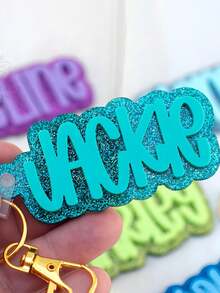Custom Backpack Keychain Name Tag, Acrylic Keychain Personalized Diaper Bag Tag Lunch Box Tag Kid Backpack Tag For Kids - Multicolor - View 5