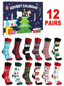 12 Pairs Christmas Socks Advent Calendar Advent Calendar Socks 12 Days Of Christmas Advent Calendar Christmas Advent Calendar 2025 Christmas Vacation Advent Calendar Christmas Advent Calendar Christmas Calendar Advent Christmas Giftss, Fall Socks