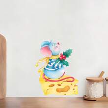 Naklejka ścienna z myszką z kreskówek, samoprzylepna naklejka na listwę przypodłogową, naklejka ścienna do domu