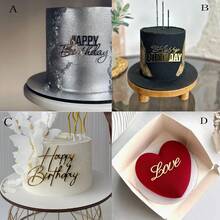 1pc/6pcs/3pcs Happy Birthday Cake Toppers Cake Side Acrylic High Quality Cupcake Toppers Birthday Party Butterfly Cake Decoration Baking