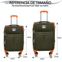 Set Of 2 Travel Suitcases, 20 And 18 Inches, With Rigid Wheels And A Lock. - 綠卡其色 - 查看 2